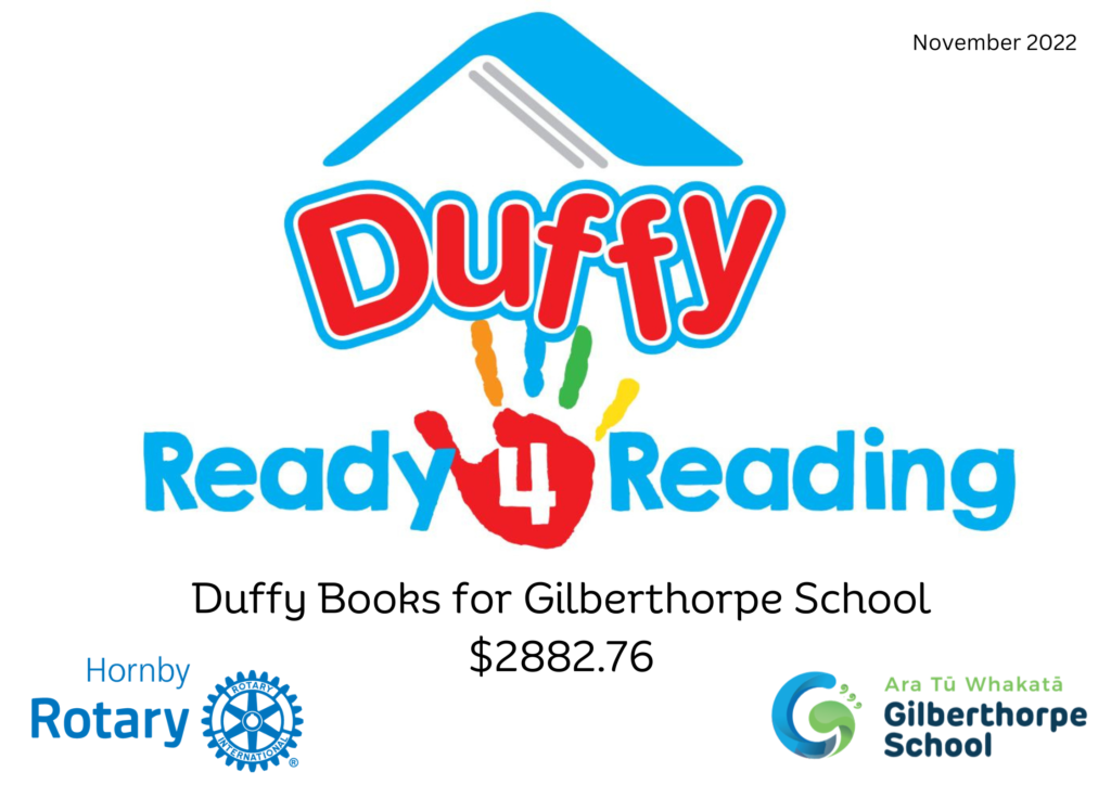 Duffy Books for Gilberthorpe School $2882.76